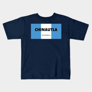 Chinautla City in Guatemala Flag Colors Kids T-Shirt